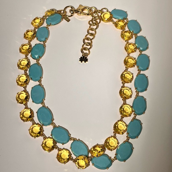 LELE SADOUGHI Candy Crystal Double Row Necklace in Turquoise Sunshine - Picture 2 of 6